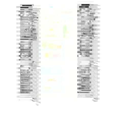 Combina frigorifica incorporabila Liebherr ICBNdi 5163 Prime, BioFresh si NoFrost, 55 cm, 246 l, DuoCooling, SmartDeviceBox, VarioTemp, IceMaker, SoftTelescopic, LightTower, Clasa D